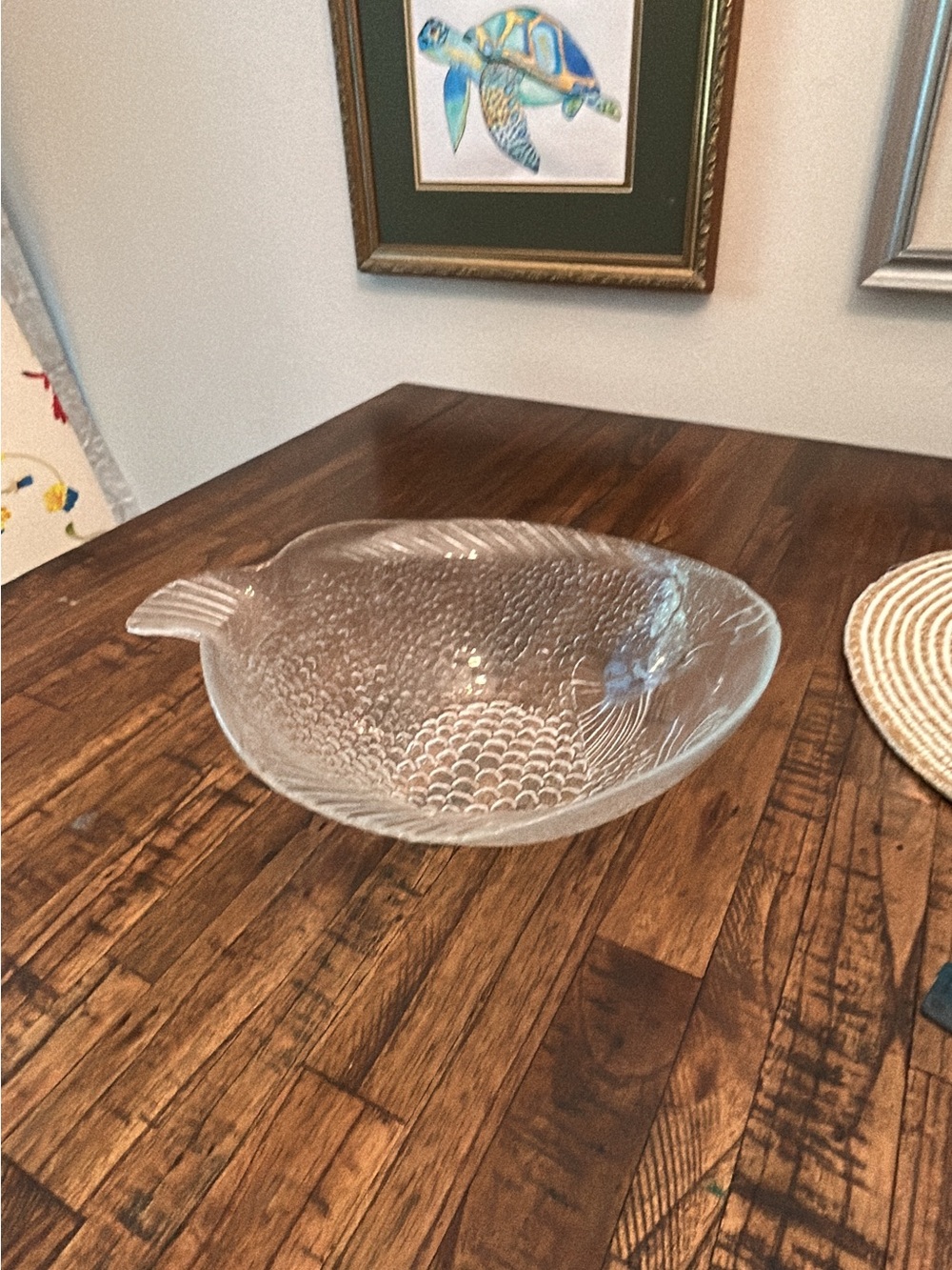 Arcoroc French Glass Fish-Shaped Serving Bowl